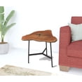 thumbnail image 3 of HomeRoots 488919 18.5 x 24 x 24 in. Black & Natural Brown Solid Wood Free Form End Table, 3 of 3