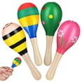 thumbnail image 1 of ColoMX 4 Uds maracas martillas de arena maracas de madera maracas para bebés agitador de mano maracas ruidosas recuerdos de fiesta, 1 of 8