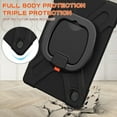 thumbnail image 6 of XYX Case for Samsung Galaxy Tab S6 Lite (SM-P610/P613/P615/P619), 360 Degree Rotating Hand Grip Shockproof Cover with Shoulder Strap, Black, 6 of 7