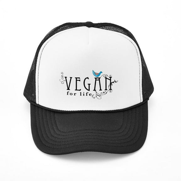 CafePress - Vegan For Life - Adjustable Unisex Printed Trucker Hat with Mesh Back