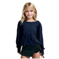 thumbnail image 4 of Girls Shirts Short Sleeve Athletic Shirts Open Back Tops Active Sports Tshirts Yoga Workout Crop Tees 4-14 Years Shirts for Teens, 4 of 8