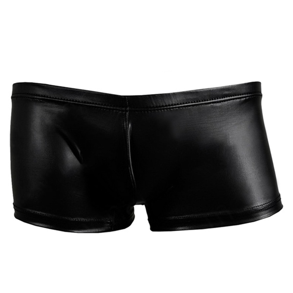 HoWD Men Faux Leather Boxers Briefs Shorts Underwear Soft Underpants ...