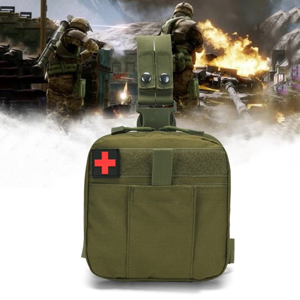 Bolsas para piernas al aire libre, impermeables, Fanny, muslo, cintura, paquete de bolsa de caza (verde militar)