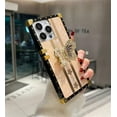 thumbnail image 3 of Case for iPhone 16,Glitter Kickstand Cute Luxury Bling Sparkly Rhinestone Butterfly Foldable Stand Elegant Shockproof Women Girl Phone Case for iPhone 16,6.1 inch 2024 (Gold), 3 of 13