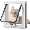 thumbnail image 1 of XL Magnetic Cat Flap - White, Pet Door for Cats and Small Dogs with Tunnel, 1 of 5