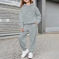 thumbnail image 2 of JAJAHO Girls Hoodie Sweatshirt And Sweatpants Set Long Sleeve Pullover Jogger 2 Piece Set Kids Tracksuit 2-13Y, 2 of 6