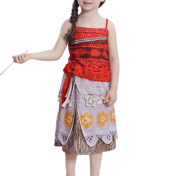 KAWELL Girls Adventure Outfits, Cosplay Costume Skirt Set Kids Fancy Birthday Party Dress