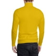 thumbnail image 2 of Arthur Black Men's Solid Yellow Pullover Cotton Blend Turtleneck Sweater Shirt, 2 of 3