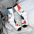 thumbnail image 5 of KLL School Cute Gnomes Print Cool Socks Men's Women's Crew Socks Funny Crazy Novelty Stockings, 5 of 6