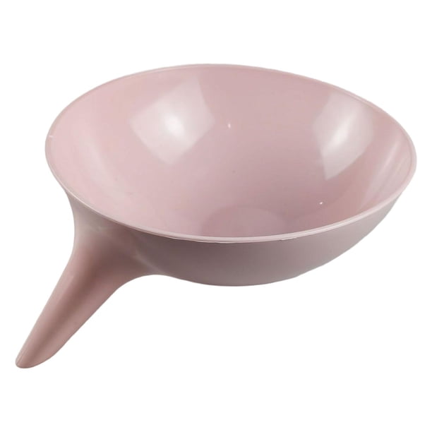 Colador de plástico doméstico para escurrir ensaladas, espaguetis y frutos rojos. Rosa