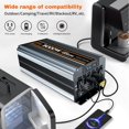 thumbnail image 2 of Inversor de corriente EFFORTWAY 5000 W 12 V a CA 110 V con pantalla LCD y control remoto, 2 of 8