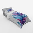 thumbnail image 3 of Ambesonne Feather Bedding Set 4 Pcs, Feathers Vibrant, Queen, Purple Pink Blue, 3 of 3