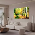 thumbnail image 3 of Póster de lienzo con pintura al óleo de bosque de álamos, decoración de dormitorio, paisaje deportivo, decoración de oficina, regalo, estilo marco, 20 x 30 cm, 3 of 8