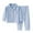 Blue, variant on Toddler Pajamas Set Boys Girls 2 Pieces Long Sleeve Button Down Shirts with Pants Comfy Home Wear Homewear Sleepwear Set,Blue