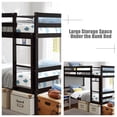 thumbnail image 5 of Giantex Twin Bunk Bed, Solid Wood Twin Over Twin Bunk Bed, Bunk Beds with with Ladder and Safety Rail (Espresso), 5 of 8
