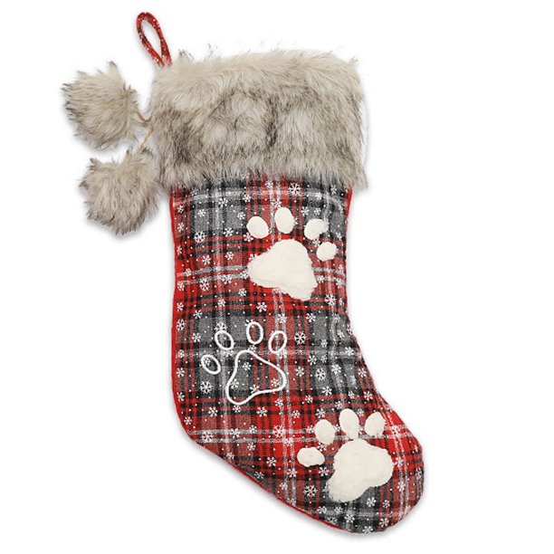 La pata del perro de la Navidad de las ventas directas de la fábrica pega los calcetines de Navidad de las decoraciones de los colgantes del árbol de navidad
