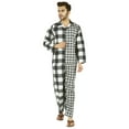 thumbnail image 5 of Inkmeso Printed Pajama Sets For Men's Button Up Classic Sleepwear Lightweight Cotton Nightwear, 5 of 8