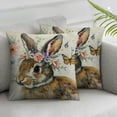 thumbnail image 2 of COMIO  Easter Pillow Cover Easter Decorations Holiday Farmhouse Spring Bunny Pillow Case Decor for Home Sofa Couch&nbsp;2pc, 2 of 6