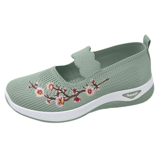 Women's Orthopedic Walking Shoes Arch Support Soft Slip On Non-Slip Sneakers Light