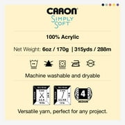Caron® Simply Soft® #4 Medium Acrylic Yarn, Autumn Red 6oz/170g, 315 Yards (9 Pack)