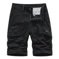 thumbnail image 2 of cllios Men's Cargo Shorts Outdoor Hiking Athletic Shorts Classic Workwear Cargo Shorts with Multi Pockets Mens Cargo Shorts Clearance Black,M, 2 of 5