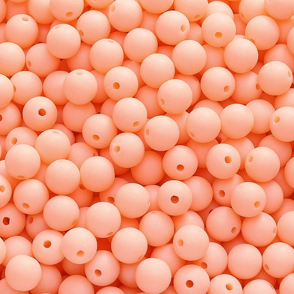 Xiao Hua Orange 8Mm Frosted Acrylic Beads -100 Pieces, Suitable For Diy Crafts And Home Decoration, Jewelry Making And Jewelry Accessories