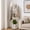 White, variant on LUOLUO Coat Rotating Rack with 3 Shelves and 9 Hooks,Wood Coat Hanger, Coat Rack Freestanding for Hats, Coats, Scarves, Bags in Bedroom/Office/Entryway, Walnut