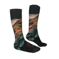 thumbnail image 4 of Lsque Realistic Colorful Chameleon Printed Crew Socks Men's Women's LightWeight Thin Casual Calf Socks ,Knee High Socks,Cotton Socks, 4 of 9