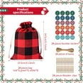 thumbnail image 2 of Christmas Advent Bags 24 Days Countdown Calendar Burlap Bags Hanging Candy Gift Bags With Drawstring For Kids And Adults（A）, 2 of 5