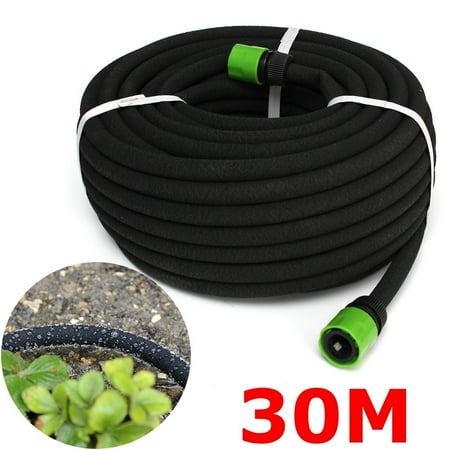 Flower Connector - 39FT Black Porous Irrigation Soaker Hose Lawn & Home Garden Watering Pipe Adapter Connector Waterign Hedges Flower Plant Vegetable NEW