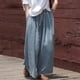 thumbnail image 1 of WILLBEST Pantalones Mujer Pantalones Vaqueros Holgados de Pierna Ancha para Mujer, de Talla Grande, Holgados, de Cintura Alta, Elásticos, Con Bolsillos Profundos, Cómodos E Informales. Extra Grande, 1 of 7