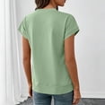 thumbnail image 6 of Admvng Going Out Tops For Women Pocket Detail Short Sleeve Sweatshirt In Fabric S-2XL, 6 of 7