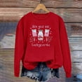 thumbnail image 4 of Penkiiy Chandails en Molleton de la Saint-Valentin pour Femmes - Mignon Chandail en Molleton de la Saint-Valentin Décontracté Cœur Pull Grahic TP Rouge, 4 of 8