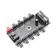 thumbnail image 2 of Chassis Fan Hub CPU Cooling 10 Port 12 V Molex to PWM Connector with 4 Pin 3 Pin Efficient PC-Fan Controller System with Adhesive Tape Dedicated Supply from PSU to Link Multiple Points, 2 of 7
