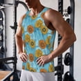 thumbnail image 5 of KLL Sunflowers Print Men's Muscle Gym Workout Stringer Tank Tops Bodybuilding Fitness T-Shirts Tank Tops Men-XX-Large, 5 of 7