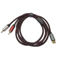 thumbnail image 1 of Cable de audio USB tipo C a 2 RCA para amplificador de altavoz de tableta Xiaomi Huawei, 1 of 8