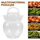 thumbnail image 4 of Jarra de fermentación de frasco de pepinillo transparente con tapas de almacenamiento de pepinillo de piscina, 4 of 6