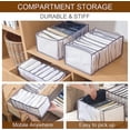 thumbnail image 3 of nine bull 6 Pack Drawer Organizer for Clothes 7 Cell Mesh Jeans Pant T-Shirts Organizer Set Foldable Nylon Drawer Divider Storage Organizer for Closet, Wardrobe, 3 of 9