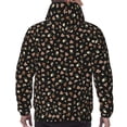thumbnail image 7 of Lsque Flower Pattern On Black Pattern Casual Men's Hoodie,Hooded Sweatshirt with Kangaroo Pocket,Pullover Hoodie-Medium, 7 of 7