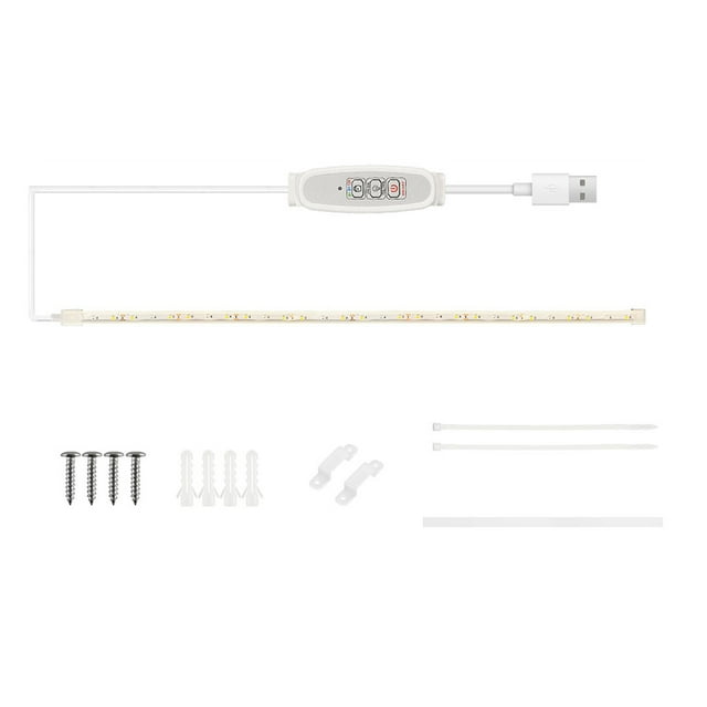 Bandes Lumineuses LED pour la Croissance des Plantes d'Intérieur Rouges et 3000K Lampe de Croissance Semblable au Soleil pour Hydroponie Lumière d'Appoint pour Succulentes 4 Niveaux Réglables avec Cycle Intelligent de 24 Heures Minuterie Intelligente USB Prêt à l'Emploi