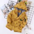thumbnail image 2 of Mercatoo Kids Boys Girls Winter Thicken Coat Cartoon Dinosaur Prints Hooded Jacket Toddler Windproof Thick Warm Outwear, 2 of 4