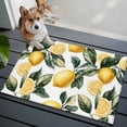 thumbnail image 4 of Lemon Bathroom Mat 2x3 FT, Non Slip Small Kitchen Mat, Summer Yellow Fruit Country Spring Leaf Plant Washable Soft Backed Front Door Throw Rug Non-Shedding Indoor Outdoor Doormat for Entryway Sink, 4 of 9