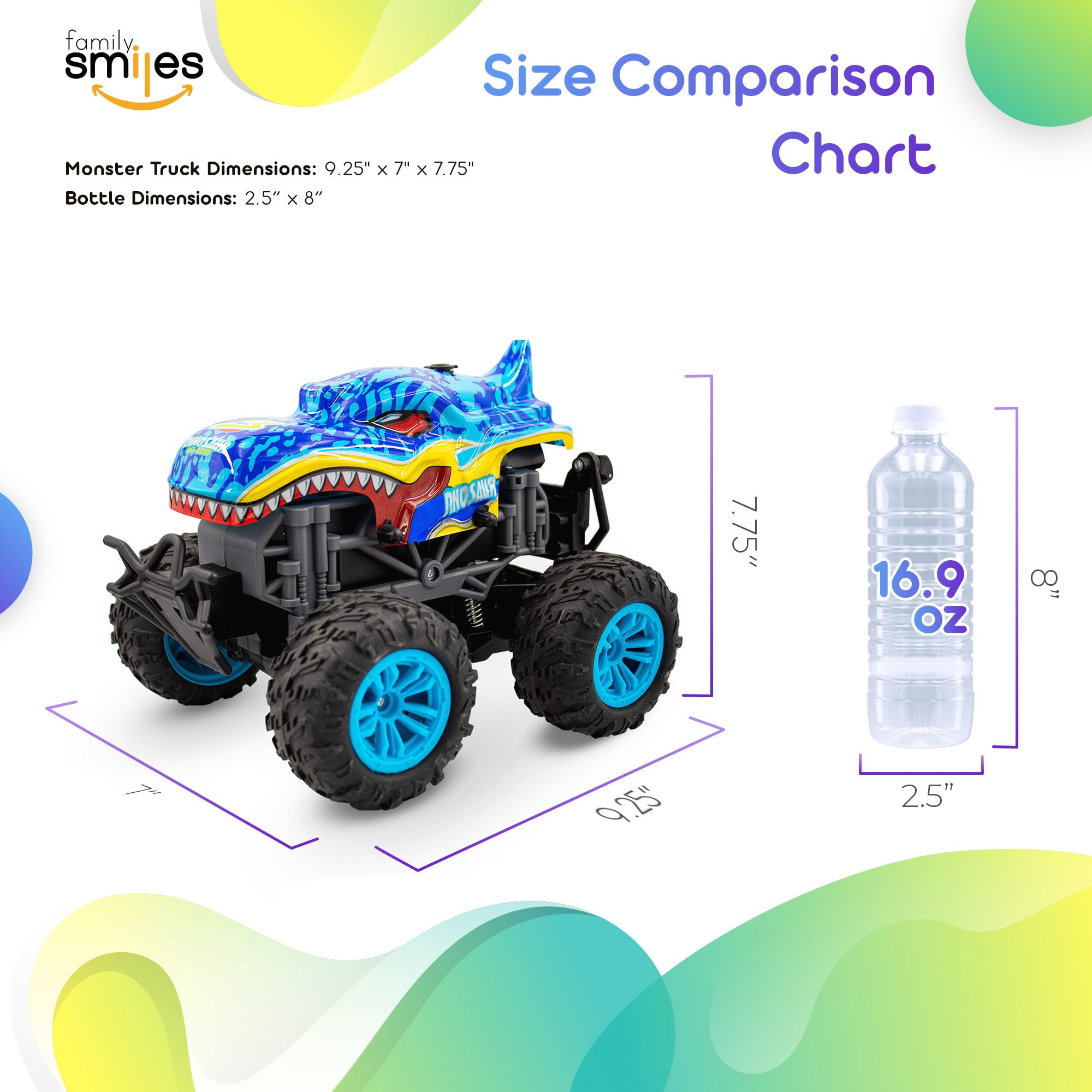 Dinossauro Brinquedo Rc Monster Truck Toy 2.4 Ghz Controle Remoto