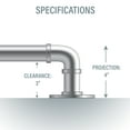 thumbnail image 4 of Domovina 1" Industrial Pipe Design Adjustable Pole-Color:Black,Size:28"-48", 4 of 4