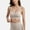 Gray, variant on Active Women's Strappy Back Sports Bra with Crisscross Design - Medium, Light Beige