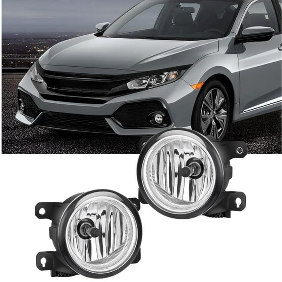 Nilight Fog Lights Assembly Compatible with Honda Civic Sedan Fog Light Assembly 2013 - 2021 Honda Civic 2015-2020 Honda Fit 2019-2020 Honda HRV