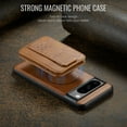 thumbnail image 4 of Wallet Case for Google Pixel 8 Pro, Removable Magnetic Back Cover Compatible with MagSafe, Premium PU Leather Slim Shockproof Phone Case with Detachable Card Holder Kickstand,Brown, 4 of 12