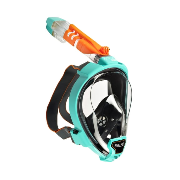 Ocean Reef Aria QR  Full Face Snorkeling Mask (Teal, Large/Extra Large)
