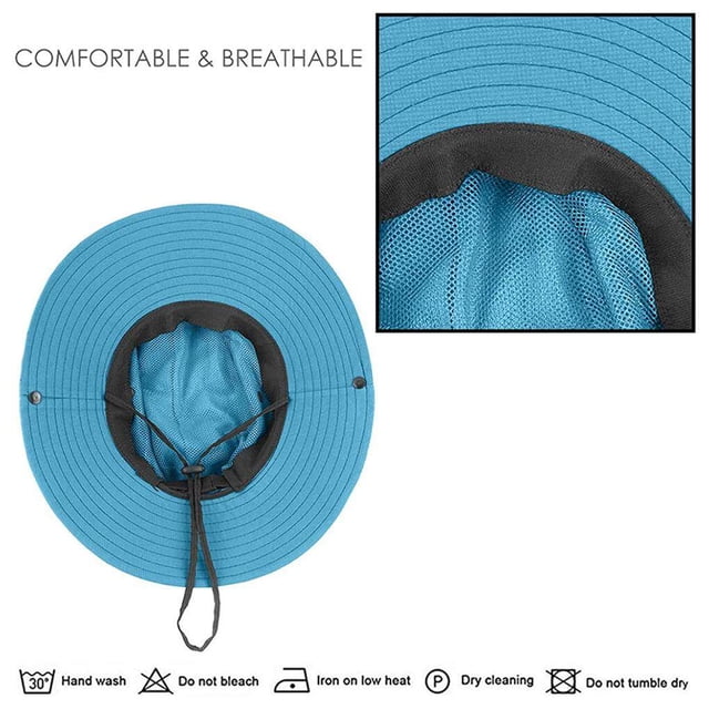 2 Pcs Chapeaux de Pêcheur pour Femmes Queue de Cheval Protection UV Chapeau de Soleil Grand Bord