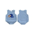 thumbnail image 2 of BemeyourBBs Baby Boy Football Tank Romper Plaid Rugby Sleeveless Bodysuit, 2 of 9